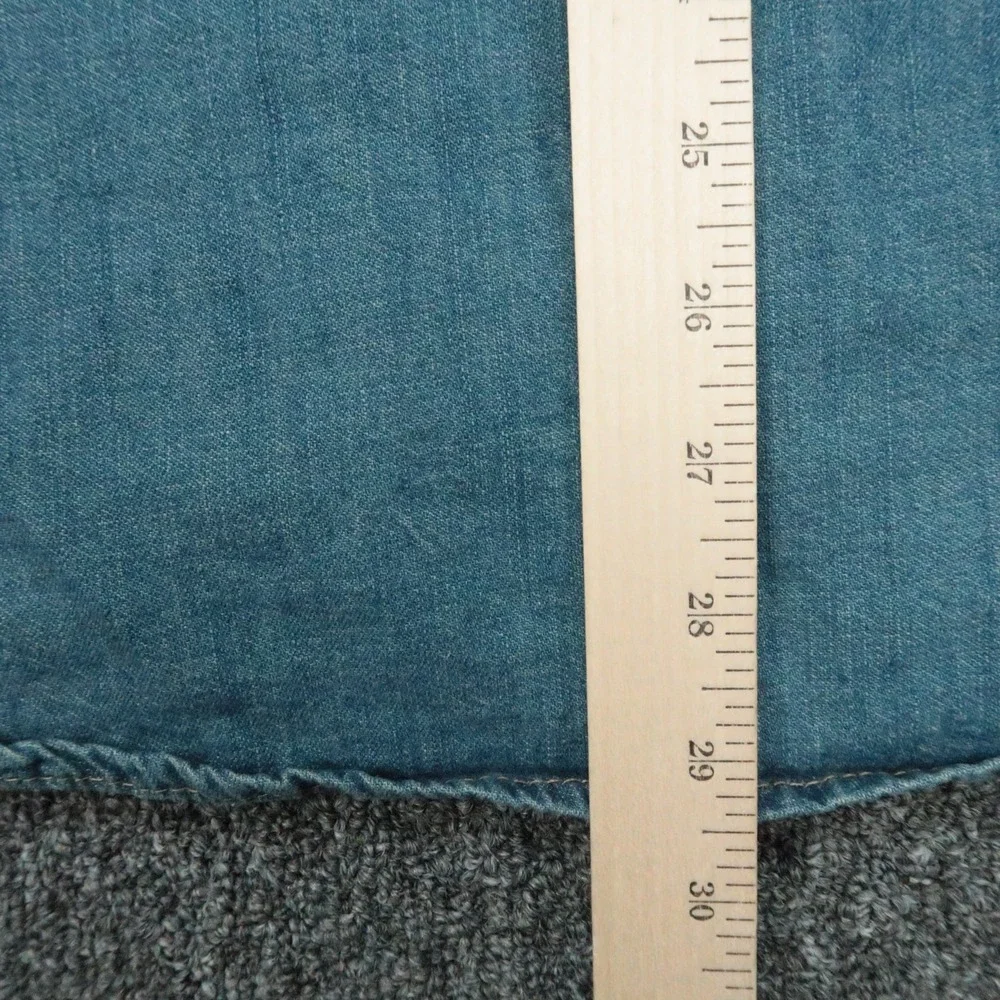 Levis Shirt Men Extra Large Blue Barstow Denim Western Pearl Snap Long Sleeve XL